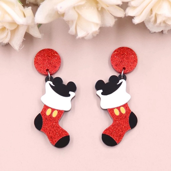 Mickey Mouse Christmas Earrings